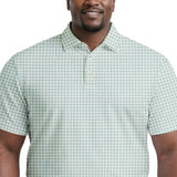 BIG & TALL GOLF SWINGFLEX ELITE S/S PRINTED POLO - WHITE