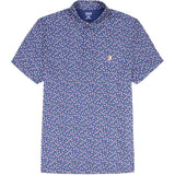 GOLF SWINGFLEX ELITE PRINTED POLO - MEDIEVAL BLUE