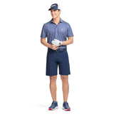 GOLF SWINGFLEX ELITE PRINTED POLO - MEDIEVAL BLUE