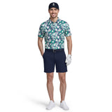 GOLF SWINGFLEX ELITE PRINTED POLO - FIR