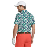 GOLF SWINGFLEX ELITE S/S PRINTED POLO - FIR