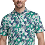 GOLF SWINGFLEX ELITE PRINTED POLO - FIR