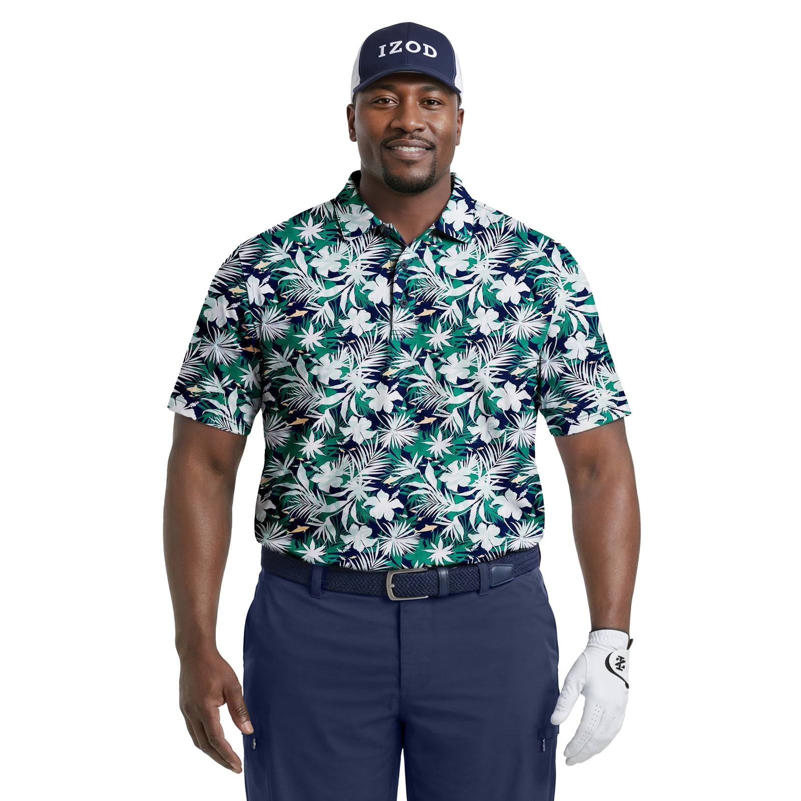 まさひとさん専用BRIEFING GOLF TOUR POLO BIG & TALL GOLF SWINGFLEX ELITE PRINTED POLO - FIR – IZOD