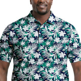 BIG & TALL GOLF SWINGFLEX ELITE PRINTED POLO - FIR