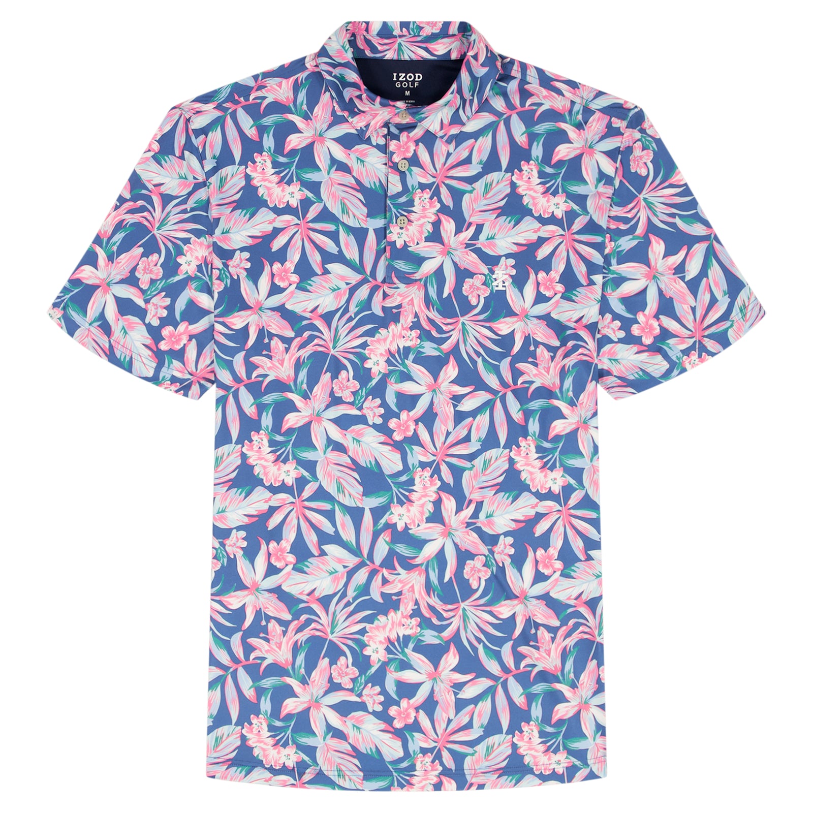 GOLF SWINGFLEX ELITE PRINTED POLO - BRIGHT COBALT – IZOD