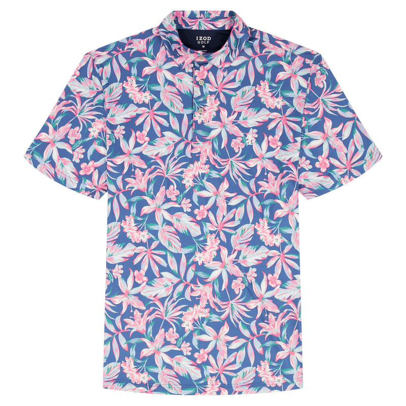 Golf Swingflex Elite Printed Polo - Bright Cobalt – IZOD