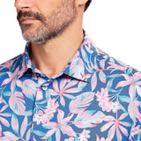 GOLF SWINGFLEX ELITE PRINTED POLO - BRIGHT COBALT