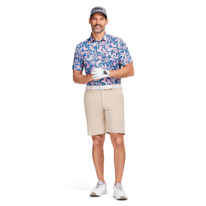 GOLF SWINGFLEX ELITE PRINTED POLO - BRIGHT COBALT – IZOD