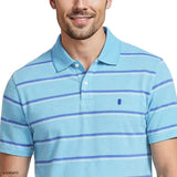 ADVANTAGE PERFORMANCE STRIPED POLO - PEACOCK BLUE