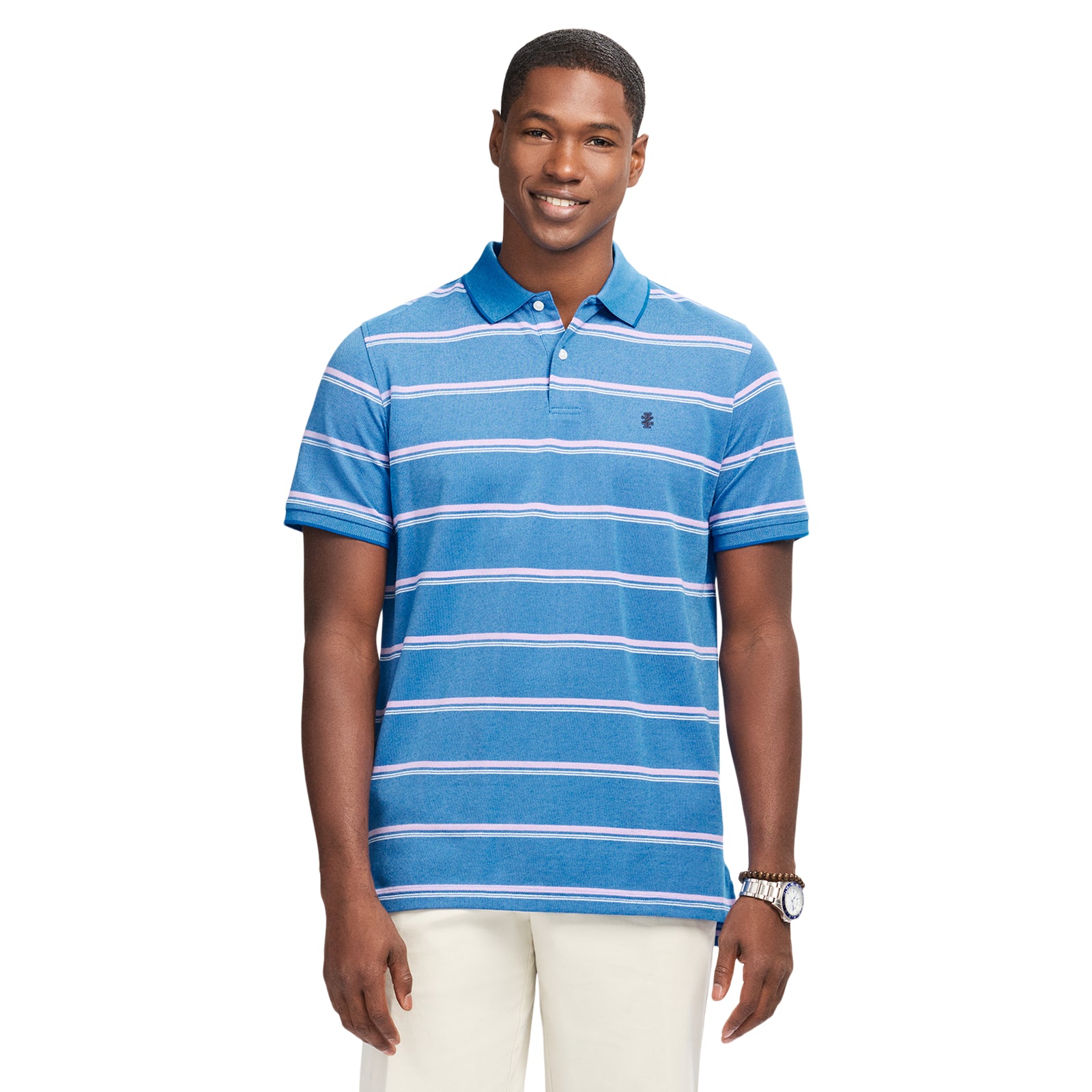 ADVANTAGE PERFORMANCE STRIPED POLO - LAPIS BLUE – IZOD