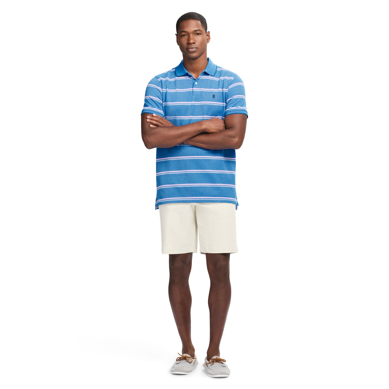ADVANTAGE PERFORMANCE STRIPED POLO - LAPIS BLUE – IZOD