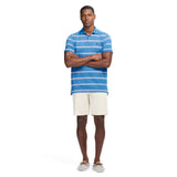 ADVANTAGE PERFORMANCE STRIPED POLO - LAPIS BLUE