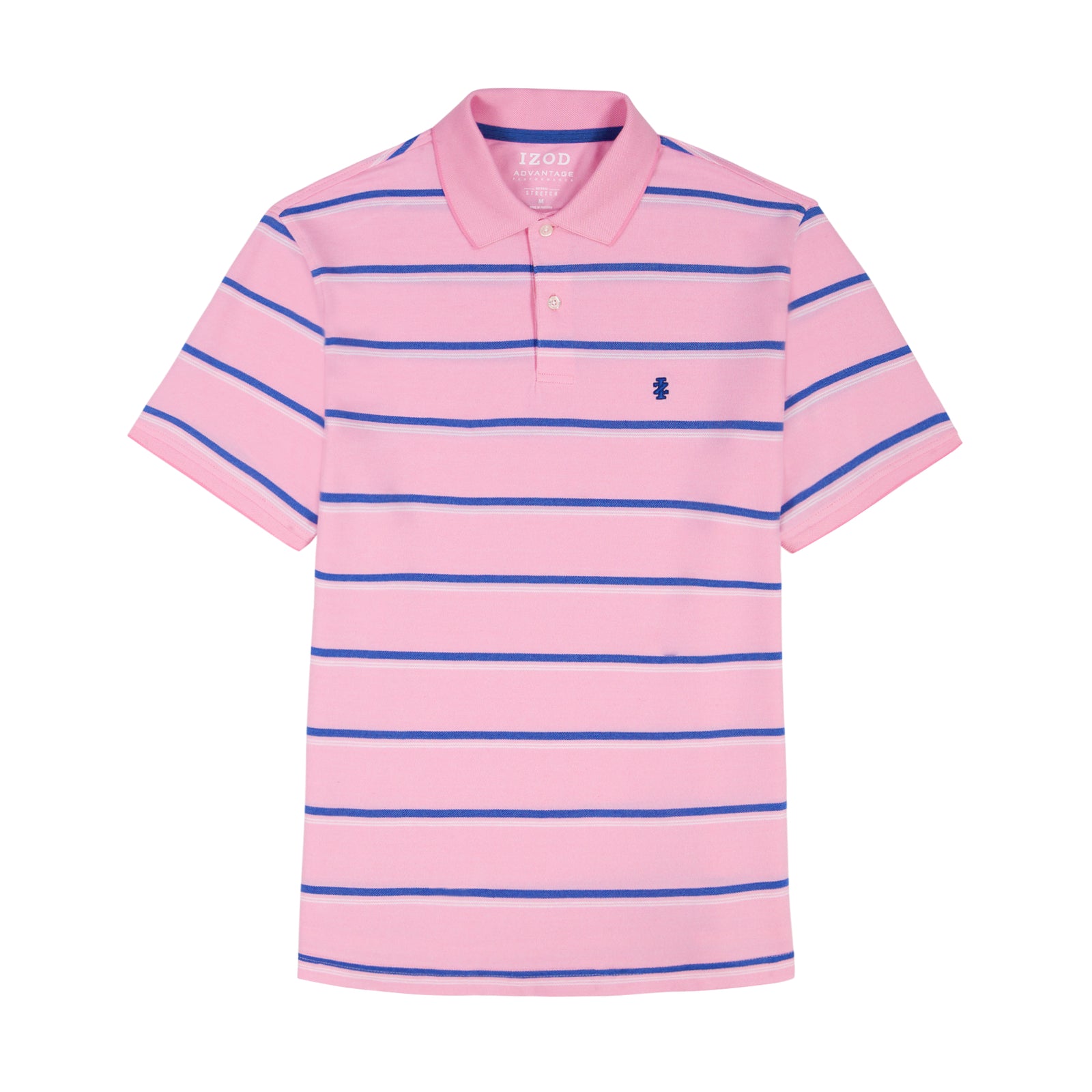ADVANTAGE PERFORMANCE STRIPED POLO - SACHET PINK – IZOD