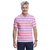 ADVANTAGE PERFORMANCE STRIPED POLO - SACHET PINK