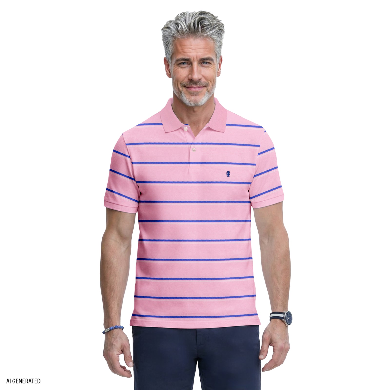 Polo ピンク ネイビー パンツ セット ADVANTAGE PERFORMANCE STRIPED POLO - SACHET PINK – IZOD