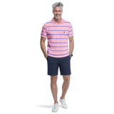 ADVANTAGE PERFORMANCE STRIPED POLO - SACHET PINK