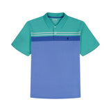 ADVANTAGE PERFORMANCE STRIPED POLO - BILLIARD