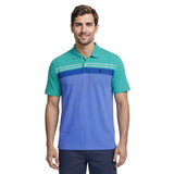 ADVANTAGE PERFORMANCE STRIPED POLO - BILLIARD