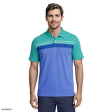 ADVANTAGE PERFORMANCE STRIPED POLO - BILLIARD
