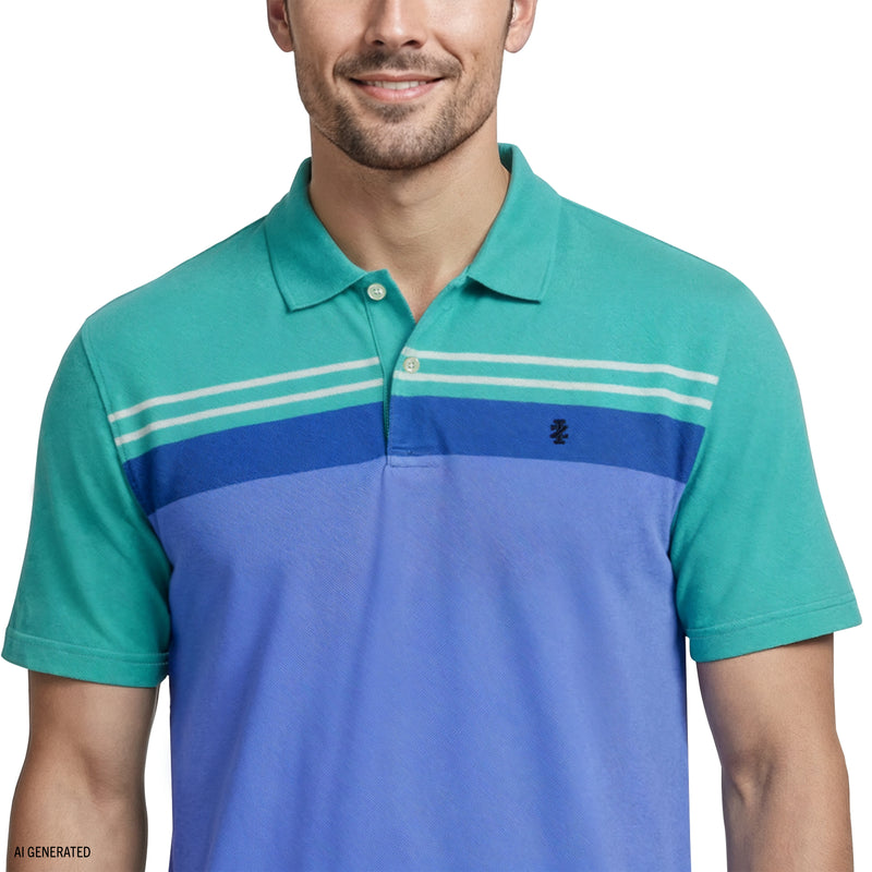 MARGO POLO ビリヤードキュー 青 ADVANTAGE PERFORMANCE STRIPED POLO - BILLIARD – IZOD