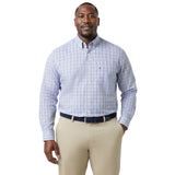 BIG & TALL PERFORMANCE COMFORT L/S BUTTON-DOWN SHIRT - CHAMBRAY BLUE