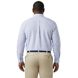 BIG & TALL PERFORMANCE COMFORT L/S BUTTON-DOWN SHIRT - CHAMBRAY BLUE