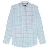 BIG & TALL PERFORMANCE COMFORT L/S BUTTON-DOWN SHIRT - TANAGER TURQUOISE