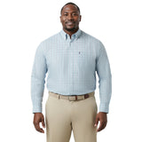 BIG & TALL PERFORMANCE COMFORT L/S BUTTON-DOWN SHIRT - TANAGER TURQUOISE