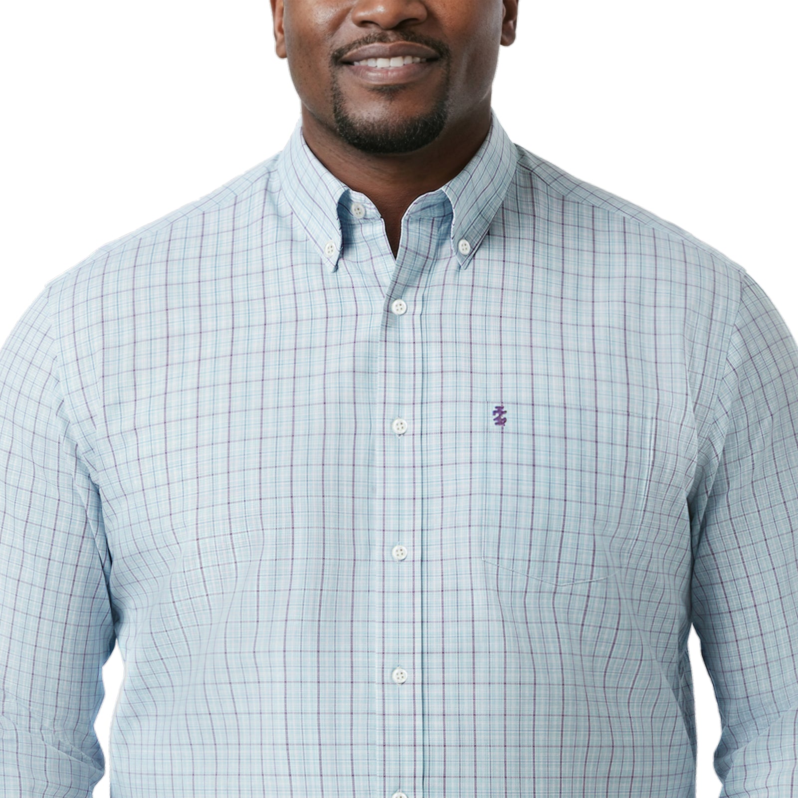 Big & Tall Performance Comfort L/S Button-Down Shirt - Tanager