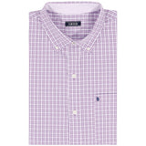 BIG & TALL PERFORMANCE COMFORT L/S BUTTON-DOWN SHIRT - ENGLISH LAVENDER