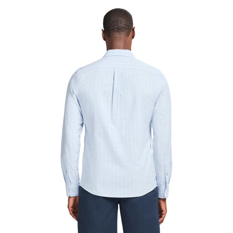 LUXURY SPORT L/S STRIPED SHIRT - CHAMBRAY BLUE – IZOD