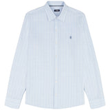 BIG & TALL LUXURY SPORT L/S BUTTON-DOWN SHIRT - CHAMBRAY BLUE