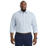 BIG & TALL LUXURY SPORT L/S BUTTON-DOWN SHIRT - CHAMBRAY BLUE