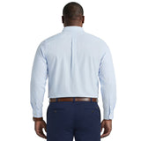 BIG & TALL LUXURY SPORT L/S BUTTON-DOWN SHIRT - CHAMBRAY BLUE