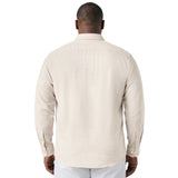 BIG & TALL LUXURY SPORT L/S BUTTON-DOWN SHIRT - CROCKERY