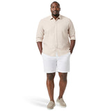 BIG & TALL LUXURY SPORT L/S BUTTON-DOWN SHIRT - CROCKERY