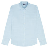 BIG & TALL LUXURY SPORT L/S BUTTON-DOWN SHIRT - MILKY BLUE