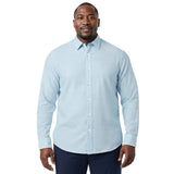 BIG & TALL LUXURY SPORT L/S BUTTON-DOWN SHIRT - MILKY BLUE