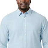 BIG & TALL LUXURY SPORT L/S BUTTON-DOWN SHIRT - MILKY BLUE
