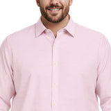 BIG & TALL LUXURY SPORT L/S BUTTON-DOWN SHIRT - PASTEL LILAC