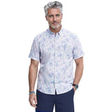 DOCKSIDE CHAMBRAY S/S PRINTED BUTTON-DOWN SHIRT - CHAMBRAY BLUE