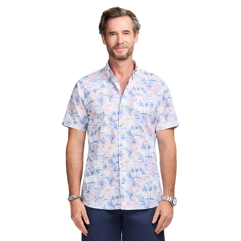 Dockside Chambray S/S Printed Button-Down Shirt