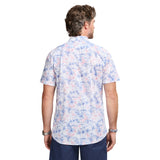 DOCKSIDE CHAMBRAY S/S PRINTED BUTTON-DOWN SHIRT - BRIGHT WHITE