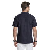 LUXURY S/S BUTTON-DOWN SHIRT - BLACK