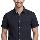 LUXURY S/S BUTTON-DOWN SHIRT - BLACK