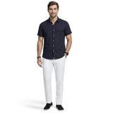 LUXURY S/S BUTTON-DOWN SHIRT - BLACK