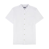 LUXURY S/S BUTTON-DOWN SHIRT - BRIGHT WHITE