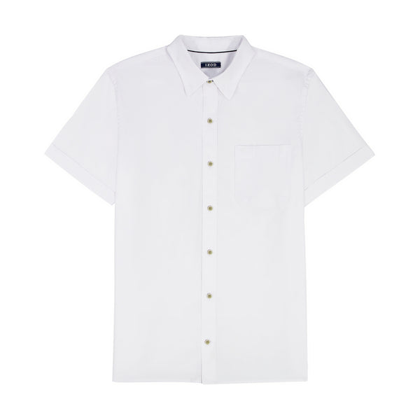 LUXURY S/S BUTTON-DOWN SHIRT - BRIGHT WHITE – IZOD
