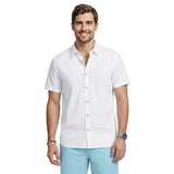 LUXURY S/S BUTTON-DOWN SHIRT - BRIGHT WHITE