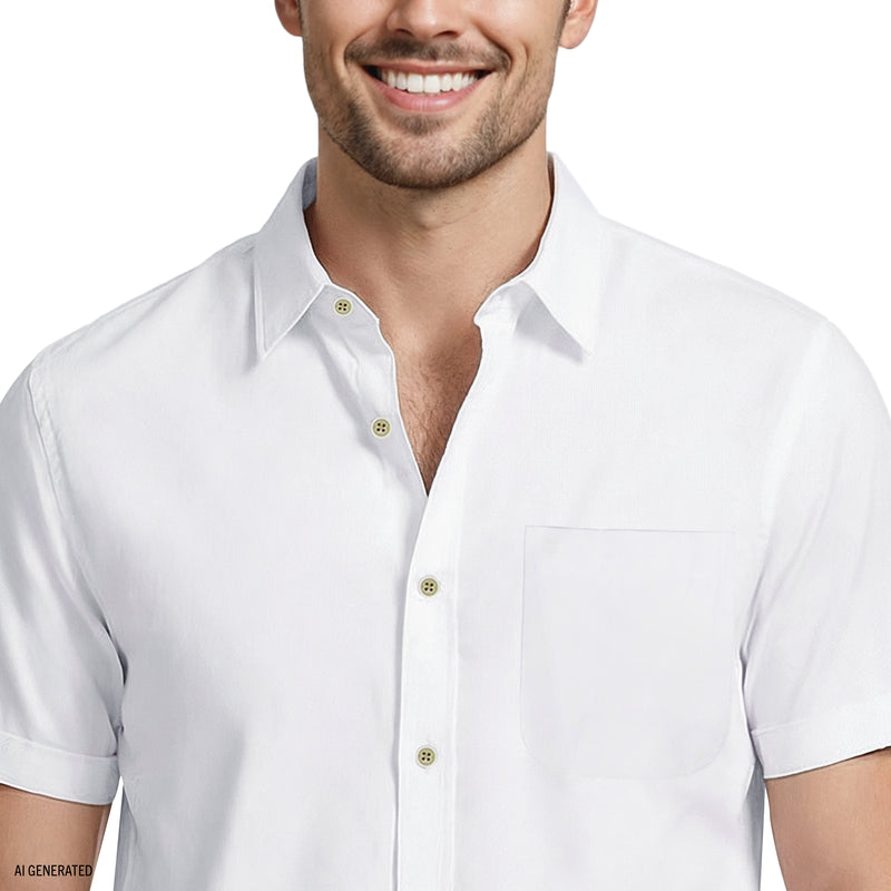 Luxury S/S Button-down Shirt - IZOD Sportswear - BRIGHT White